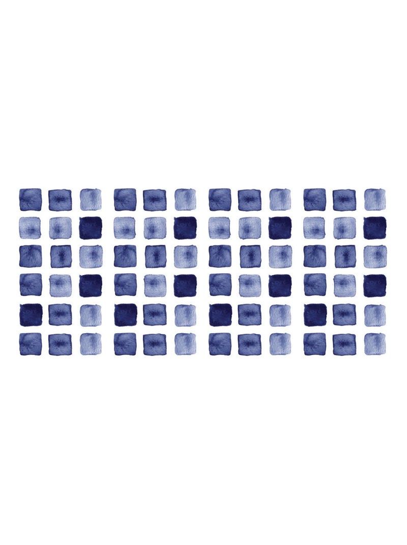 Stickers Muraux Petits Carrés Bleus Aquarelle Bleu - Kiabi