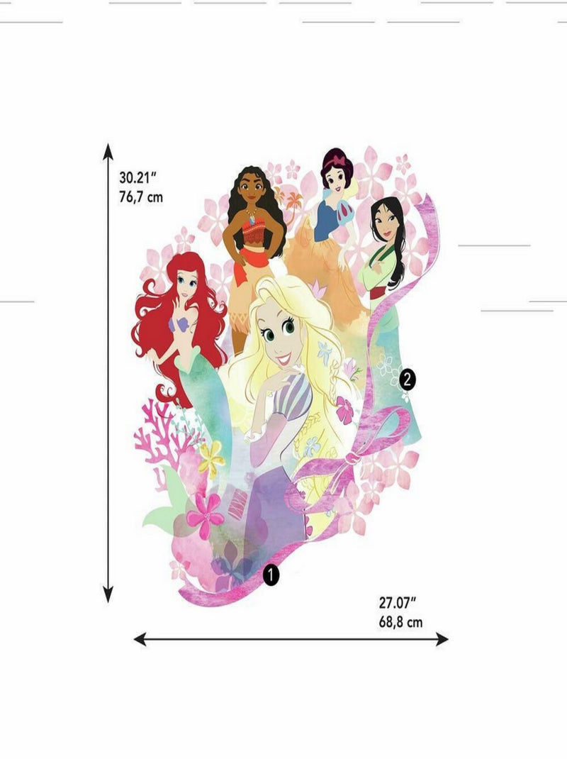Stickers muraux Princesses Jardin du Palais Multicolore - Kiabi