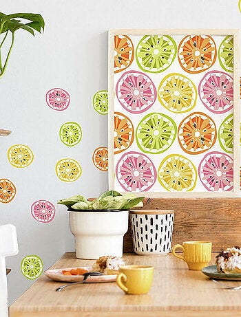 Stickers Muraux zeste et bâtons d'agrumes Jane Dixon