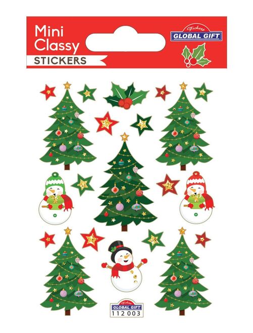 Stickers Noël - Sapins et Bonhommes de neige - Kiabi