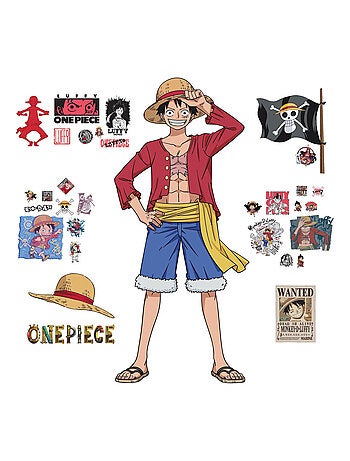 Stickers One Piece- Luffy Géant - Hauteur 32,83 cm