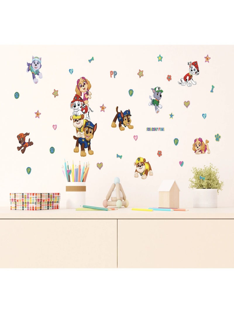 Stickers Pat' Patrouille - La Pat' Patrouille Et Ses Amis - 30x30 cm Multicolore - Kiabi