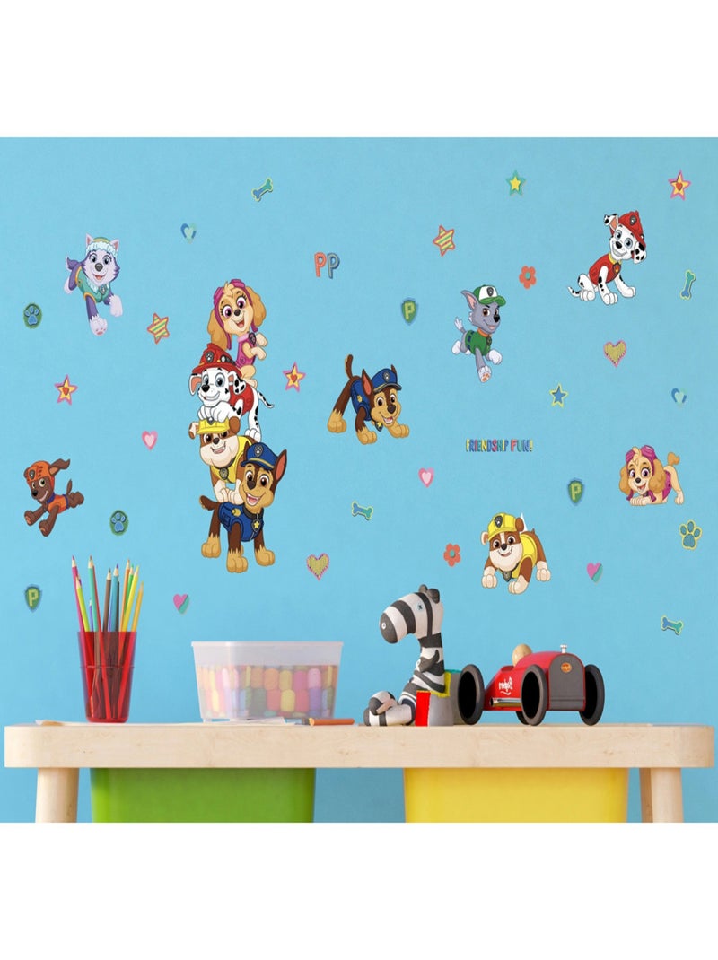 Stickers Pat' Patrouille - La Pat' Patrouille Et Ses Amis - 30x30 cm Multicolore - Kiabi