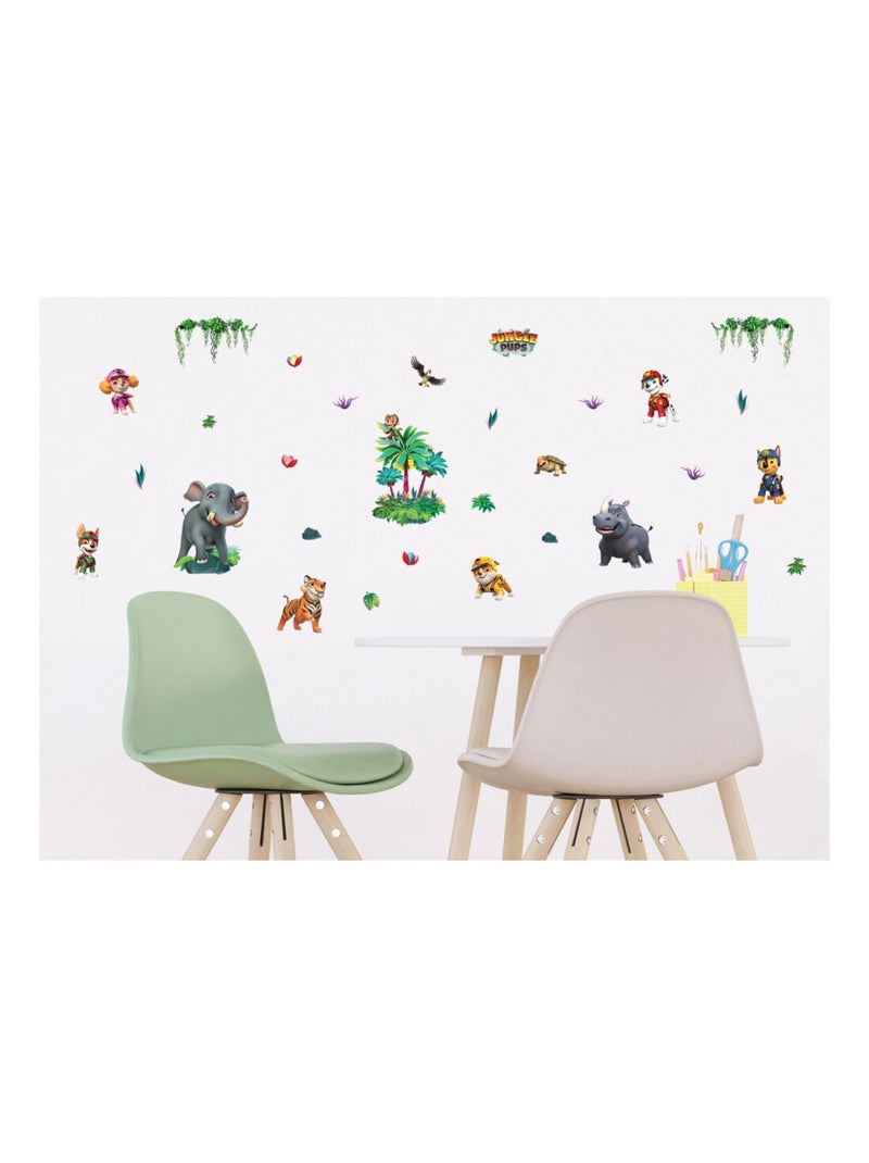 Stickers Pat' Patrouille - La Pat' Patrouille Jungle Pups - 30x30 cm Multicolore - Kiabi