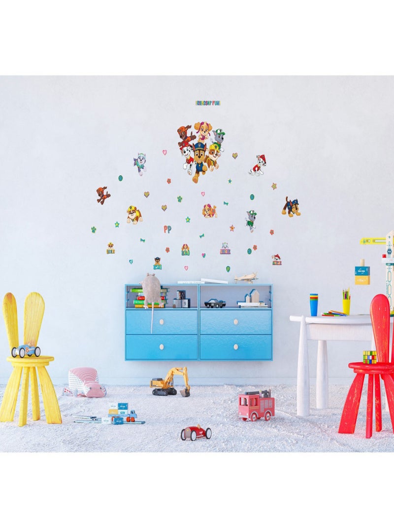 Stickers Pat'Patrouille - Tous les personnages - 42,5x65 cm Multicolore - Kiabi