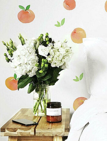 Stickers pêches aquarelle