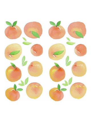 Stickers pêches aquarelle