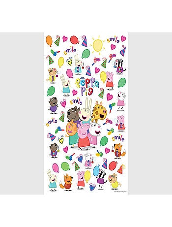 Stickers Peppa pig et ses amis - 1 planche 42,5 x 65 cm
