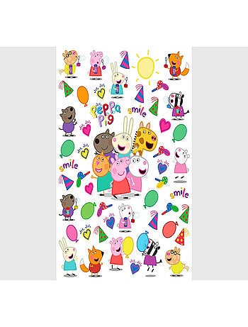 Stickers Peppa pig et ses amis - 1 planche 65x85 cm