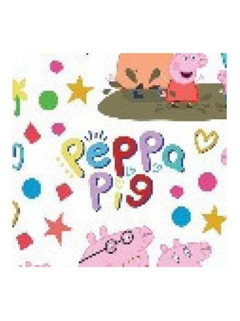 Stickers Peppa pig et ses amis en voiture - 1 planche 42,5 x 65 cm Rose - Kiabi