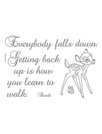 Stickers phrase Bambi avec écriture -Getting back up- Disney