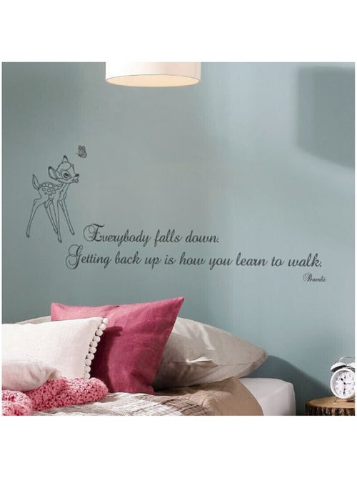 Stickers phrase Bambi avec écriture -Getting back up- Disney - Kiabi
