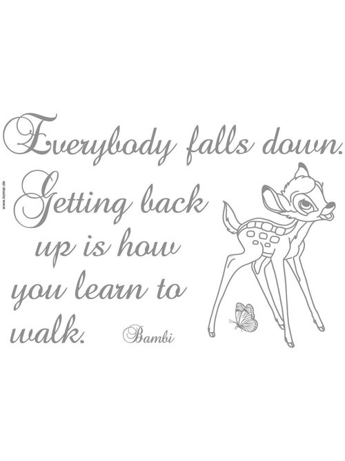 Stickers phrase Bambi avec écriture -Getting back up- Disney - Kiabi