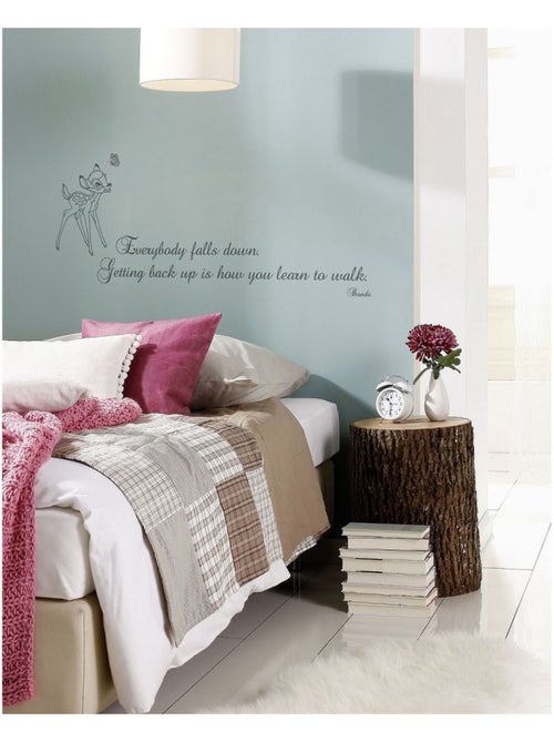 Stickers phrase Bambi avec écriture -Getting back up- Disney - Kiabi
