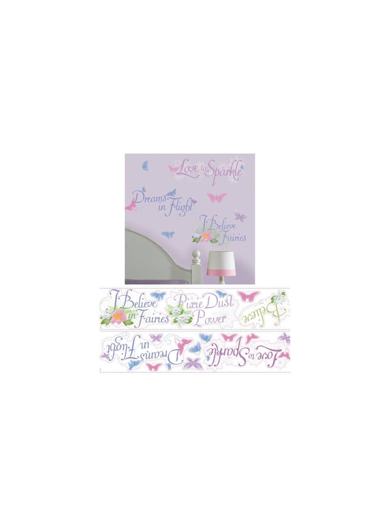 Stickers phrase Clochette et le Secret des fées Disney Fairies Multicolore - Kiabi