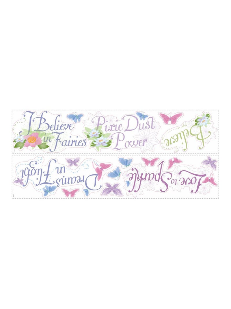 Stickers phrase Clochette et le Secret des fées Disney Fairies Multicolore - Kiabi