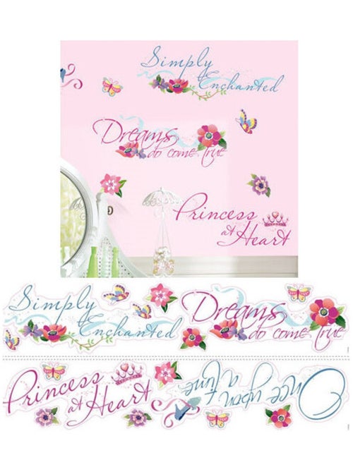 Stickers phrase Disney chambre Princesse - Kiabi