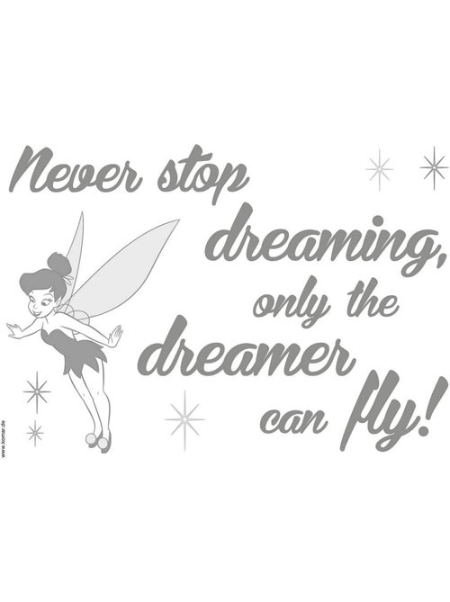 Stickers phrase Fée Clochette -Never Stop Dreaming- Disney - Kiabi