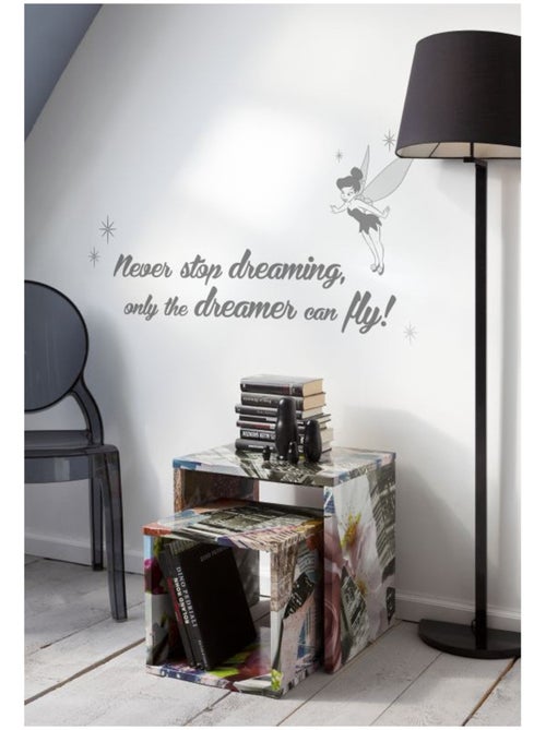 Stickers phrase Fée Clochette -Never Stop Dreaming- Disney - Kiabi