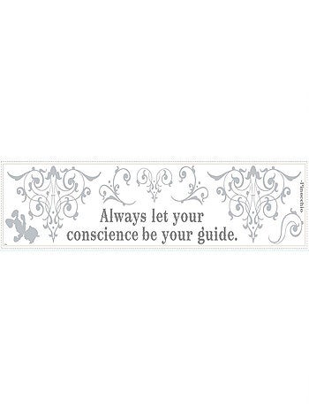 Stickers phrase Pinocchio -Always let your conscience be your guide- Disney