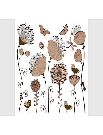 Stickers Pissenlits - 1 planche 30x30cm