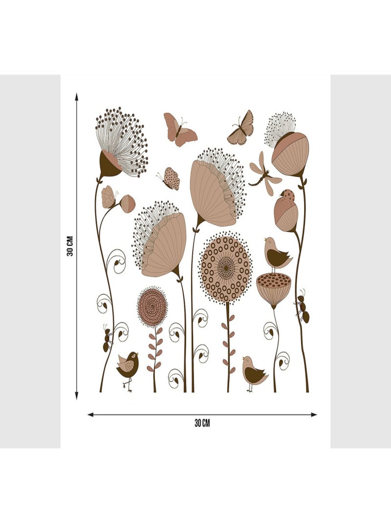 Stickers Pissenlits - 1 planche 30x30cm Multicolore - Kiabi