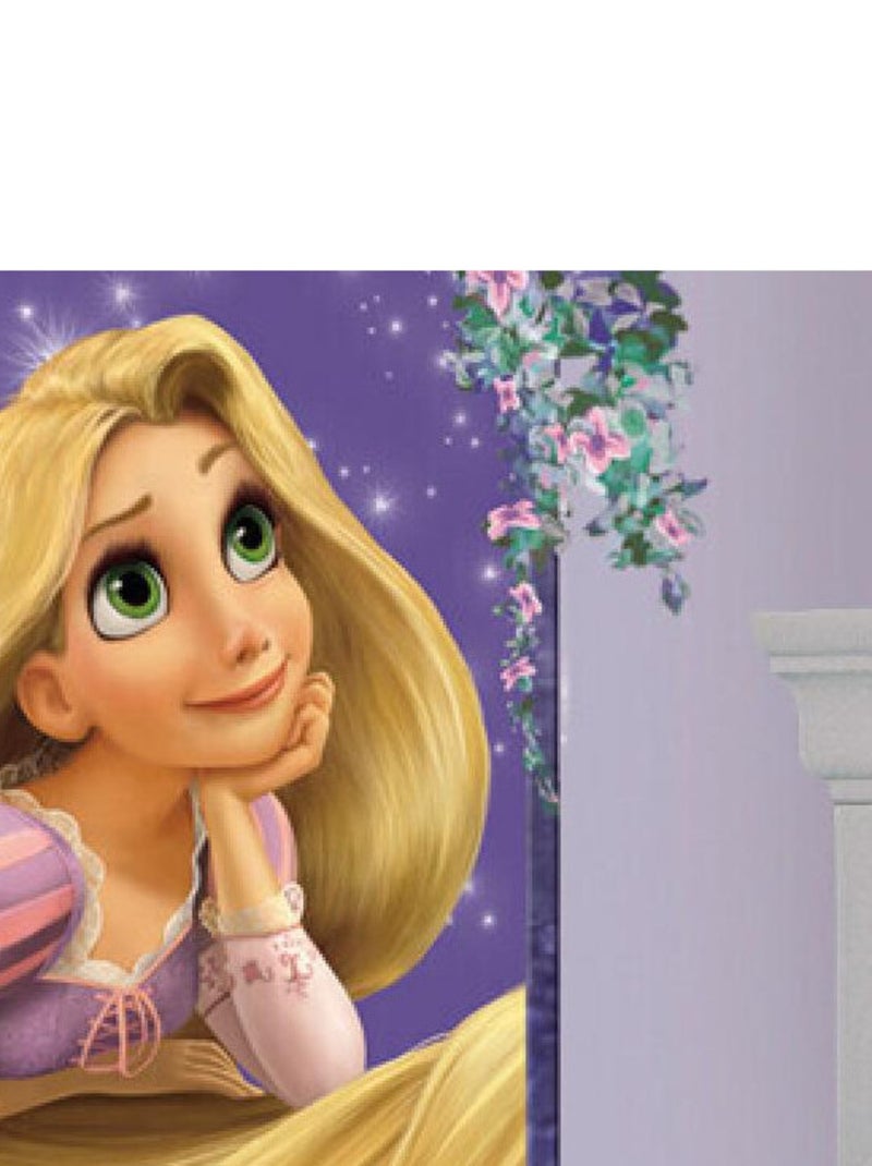 Stickers Portrait Princesse Raiponce Disney 45x101 cm Blanc Violet Gris - Kiabi