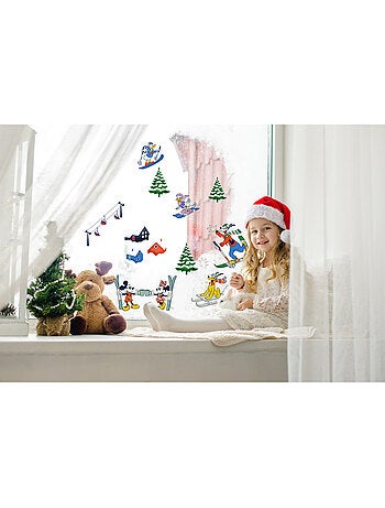Stickers pour fenêtre disney mickey mouse snowland