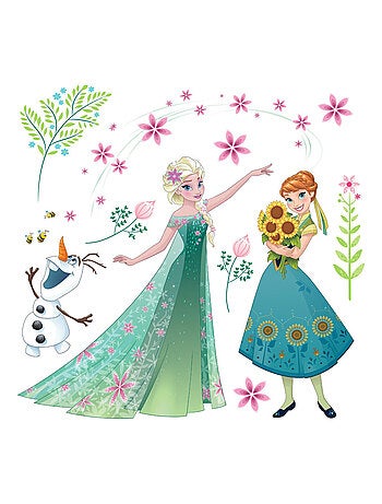 Stickers pour fenetre La Reine des Neiges Printemps Disney Frozen