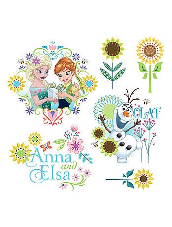 Stickers pour fenetre La Reine des Neiges Printemps Disney Frozen