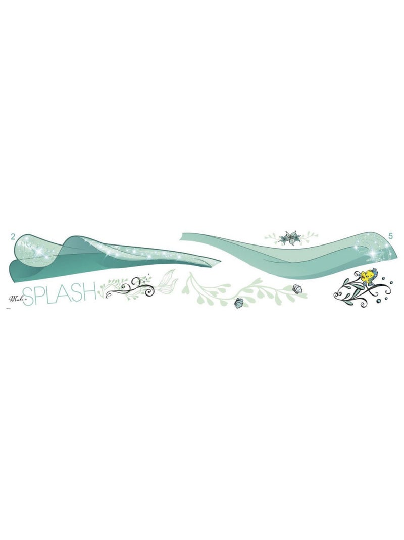 Stickers Princesse Ariel Disney H 92 CM Vert - Kiabi