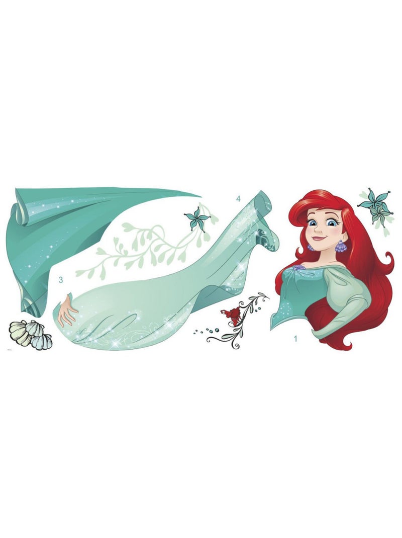 Stickers Princesse Ariel Disney H 92 CM Vert - Kiabi