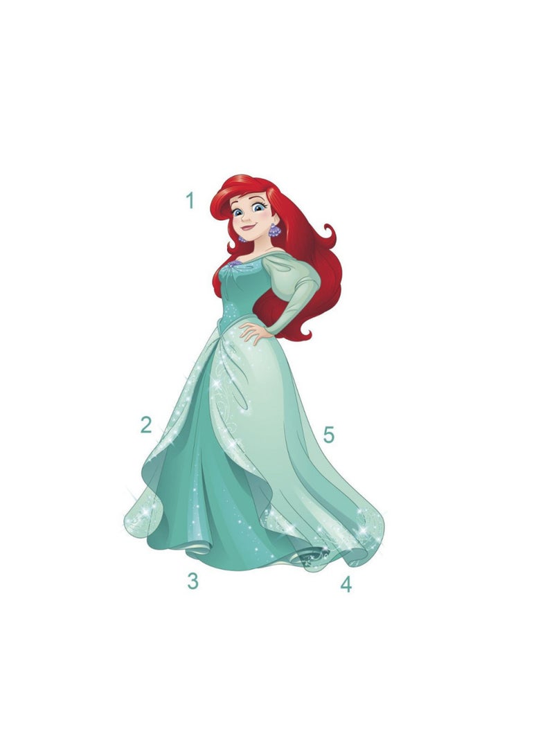 Stickers Princesse Ariel Disney H 92 CM Vert - Kiabi