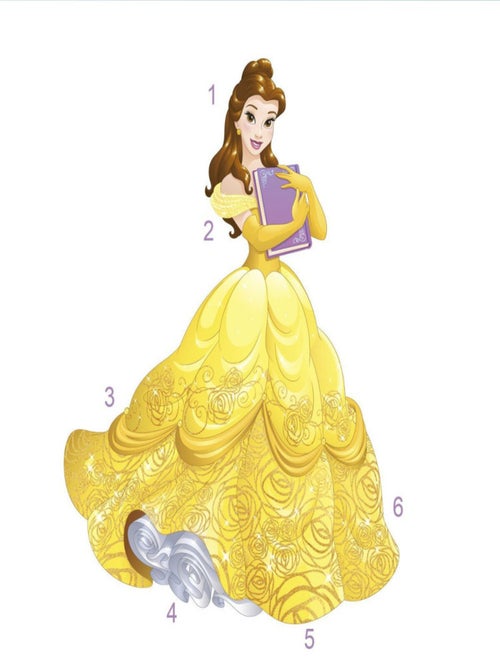 Stickers Princesse Belle Disney - Kiabi