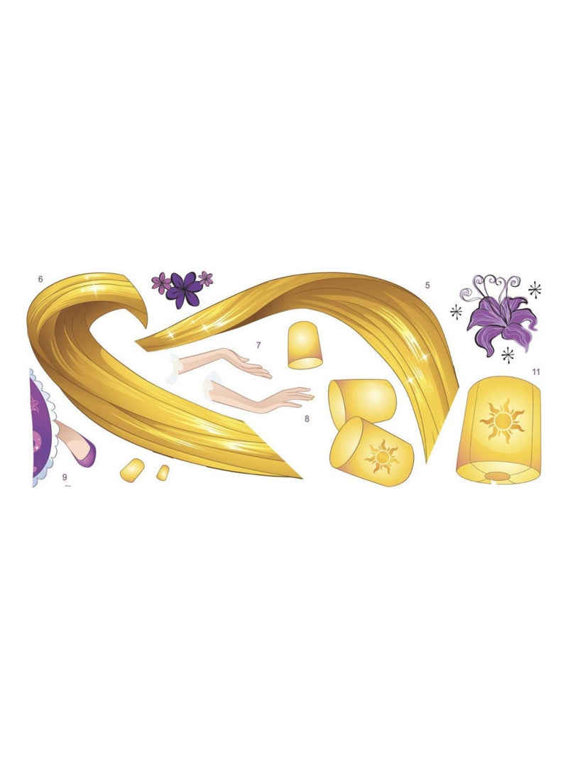 Stickers Princesse Raiponce Disney Blanc Violet Gris - Kiabi