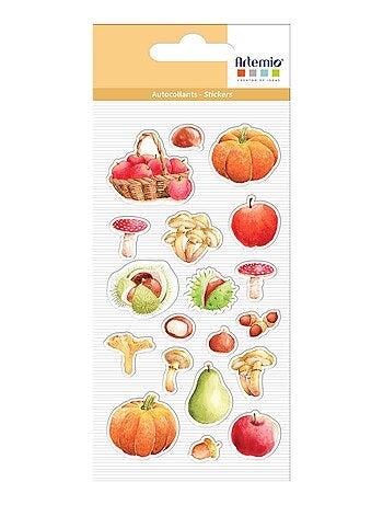 Stickers Puffies - Fruits et légumes d'automne - Kiabi