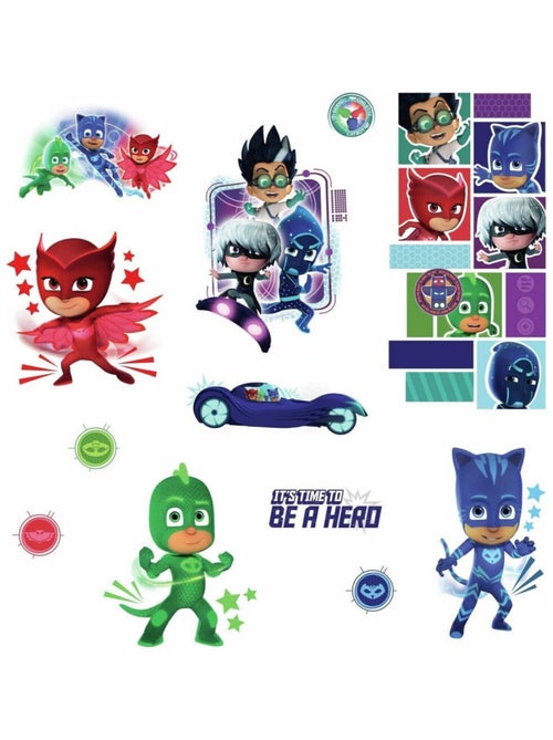 Stickers Pyjamasques avec Yoyo, Bibou et Gluglu - Kiabi