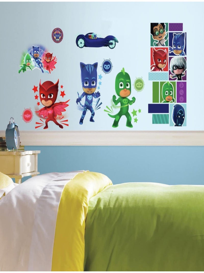Stickers Pyjamasques avec Yoyo, Bibou et Gluglu Multicolore - Kiabi