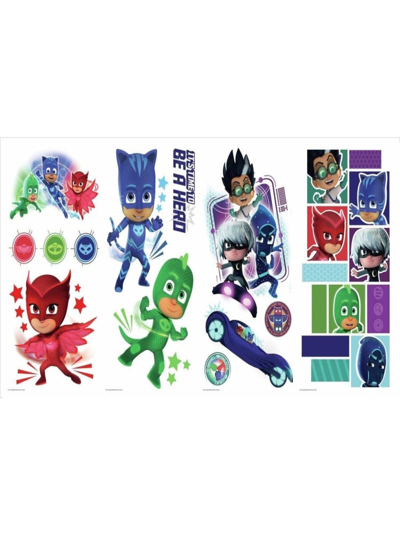 Stickers Pyjamasques avec Yoyo, Bibou et Gluglu Multicolore - Kiabi