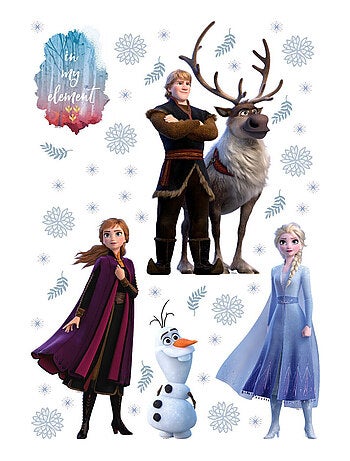 Stickers repositionnable Disney - La Reine des Neiges 2 - modèle In my element - 42.5CM x 65 CM