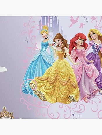 Stickers repositionnable Disney Princesses Cendrillon, Belle, Ariel et Raiponce -60x91 cm