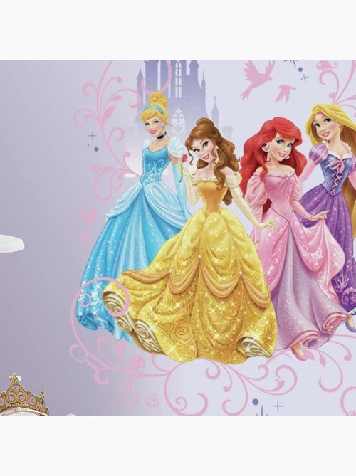Stickers repositionnable Disney Princesses Cendrillon, Belle, Ariel et Raiponce -60x91 cm - Kiabi