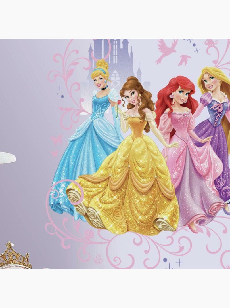 Stickers repositionnable Disney Princesses Cendrillon, Belle, Ariel et Raiponce -60x91 cm Multicolore - Kiabi
