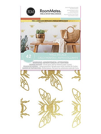 Stickers repositionnables - Abeilles en or