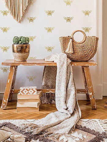 Stickers repositionnables - Abeilles en or