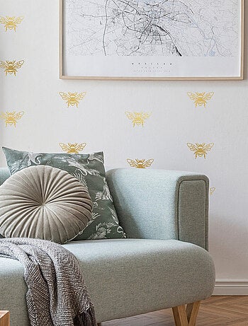 Stickers repositionnables - Abeilles en or