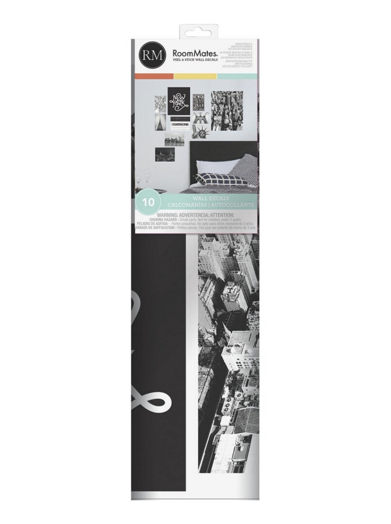 Stickers repositionnables - Affiches de la ville de New York Multicolore - Kiabi