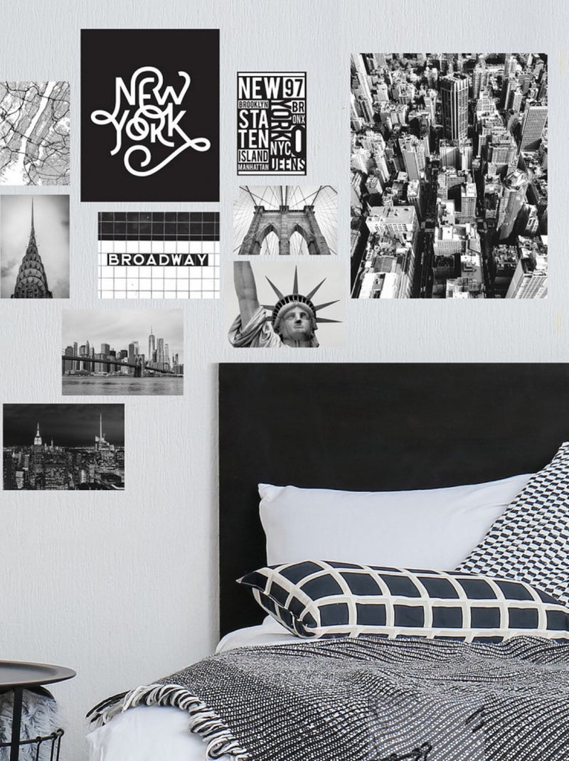 Stickers repositionnables - Affiches de la ville de New York Multicolore - Kiabi