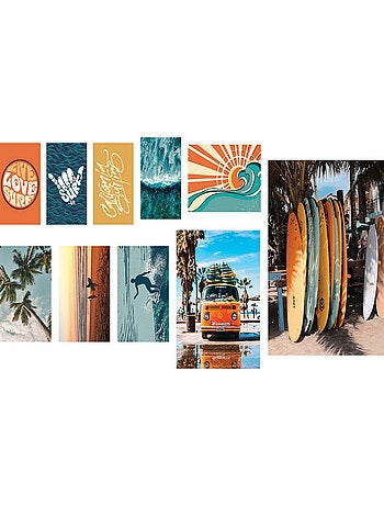 Stickers repositionnables - Affiches de surfs