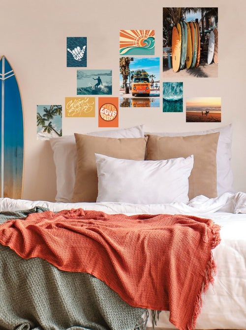 Stickers repositionnables - Affiches de surfs - Kiabi